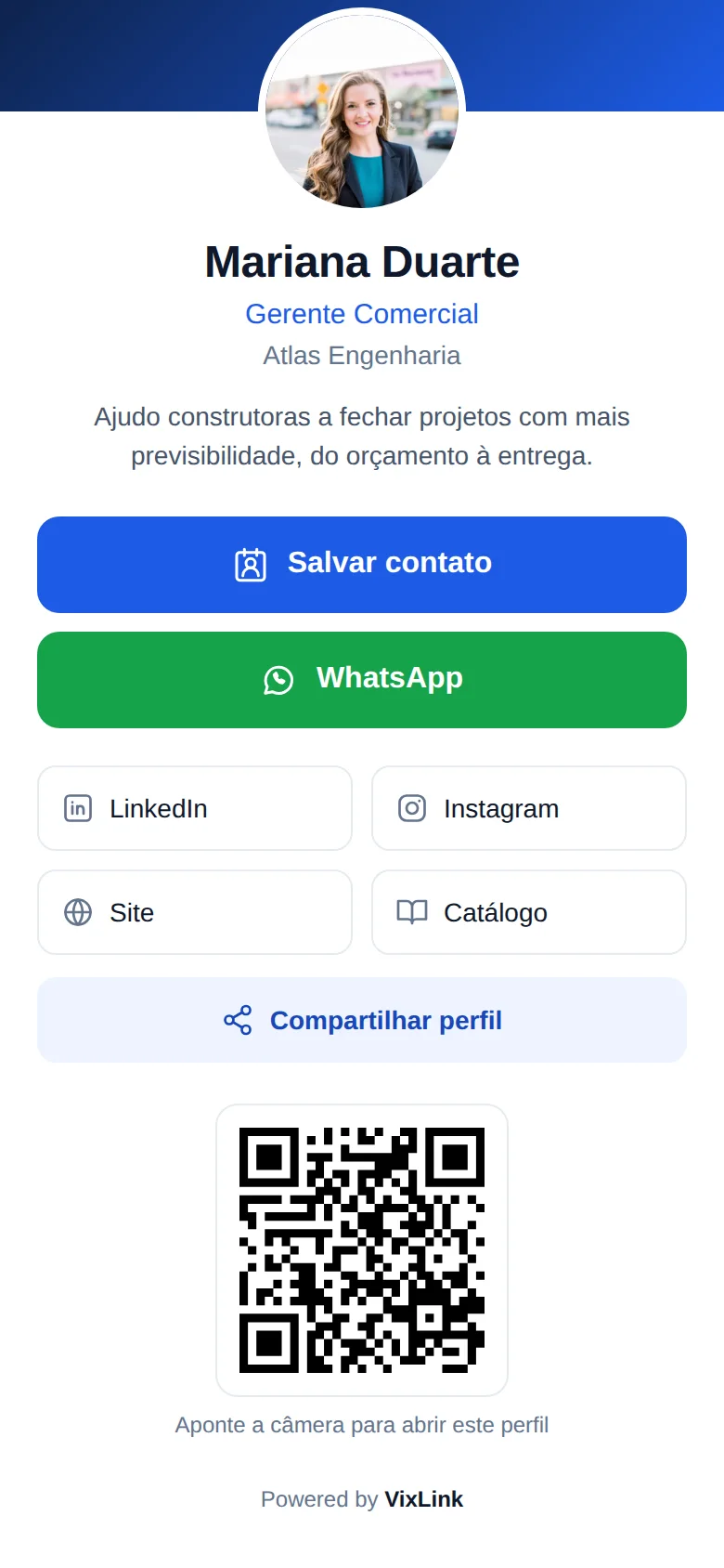 Tela: Links e QR Code